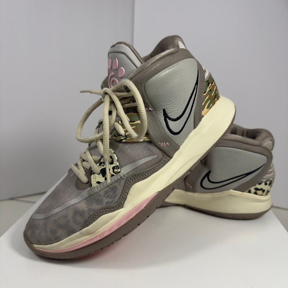 Nike Kyrie‎ Infinity Basketball Shoes Men Size 8 Gray Leopard Camo CZ0204-006